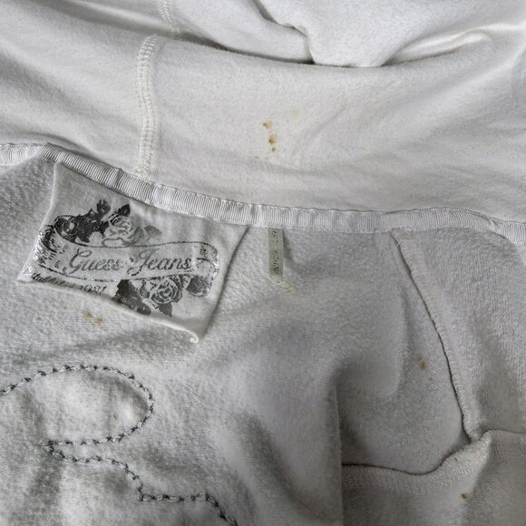 Y2K Guess Jeans Pearls Embroidered Zip-Up Hoodie - Picture 9 of 9